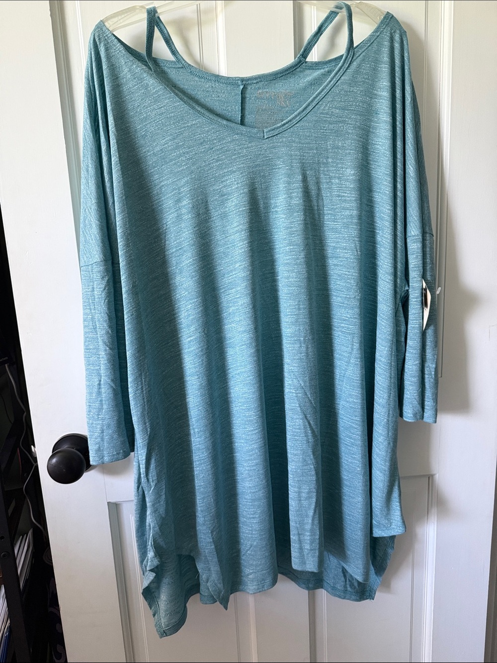 Terra & Sky Light Teal Strappy-Back Tunic